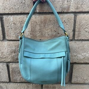 Fossil Women's Leather Shoulder Bag Turquoise